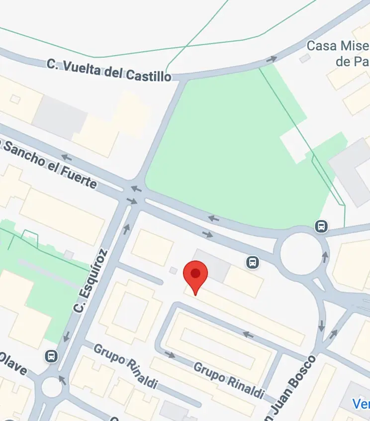 Mapa de localización del local de la fisio Leticia Arbizu